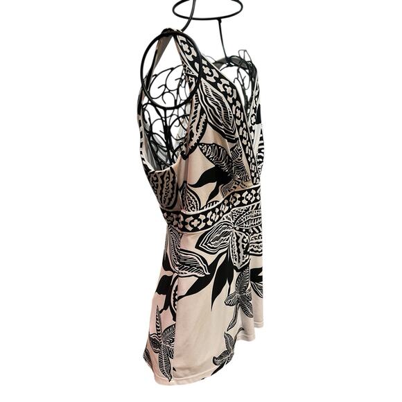 Cache Retro Y2K Black White Floral Greek Vibe Geometric Accent Tank Top Sz S - Picture 4 of 8